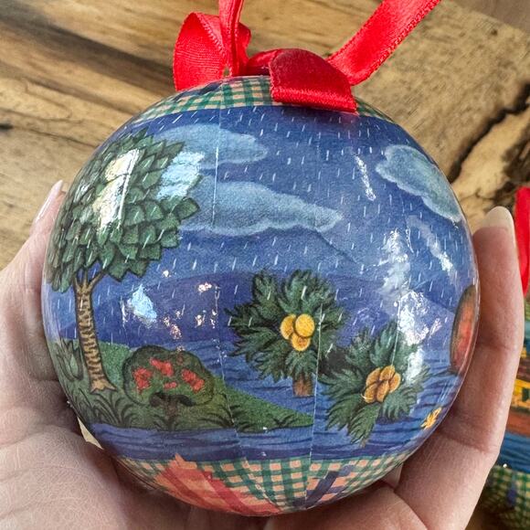 1996 Noah's Ark Christmas Ornaments Set of 12 Star and Ball Shaped Vintage Bible - Picture 10 of 16